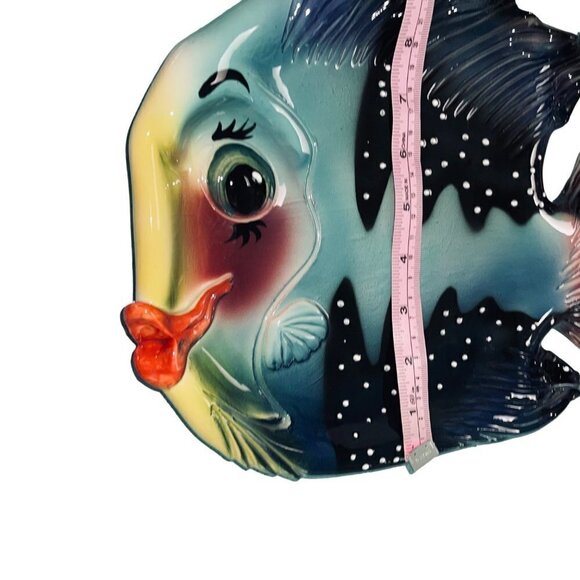 Ryan Charles Platter Multicolor Hand Painted Ceramic Fish 2001 - Picture 8 of 9